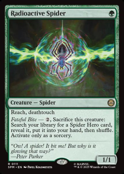 画像1: 【ENG】放射線を浴びた蜘蛛/Radioactive Spider[MTG_SPM_0111_R] (1)