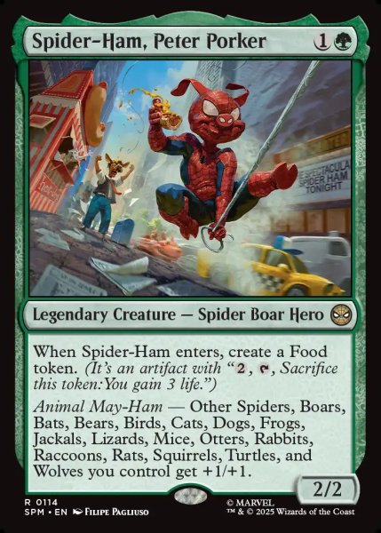 画像1: 【ENG】スパイダーハム、ピーター・ポーカー/Spider-Ham, Peter Porker[MTG_SPM_0114_R] (1)