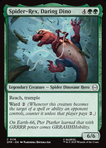 画像1: 【ENG】果敢な恐竜、スパイダーレックス/Spider-Rex, Daring Dino[MTG_SPM_0116_C] (1)