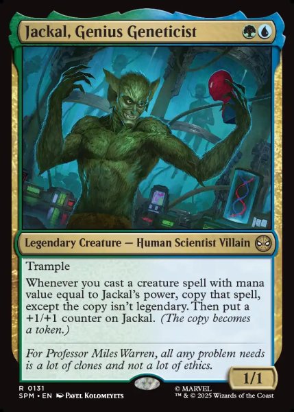 画像1: 【ENG】天才遺伝学者、ジャッカル/Jackal, Genius Geneticist[MTG_SPM_0131_R] (1)