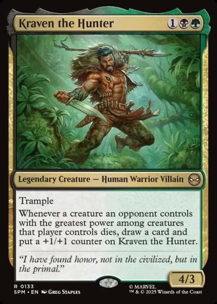 画像1: 【ENG】クレイヴン・ザ・ハンター/Kraven the Hunter[MTG_SPM_0133_R] (1)