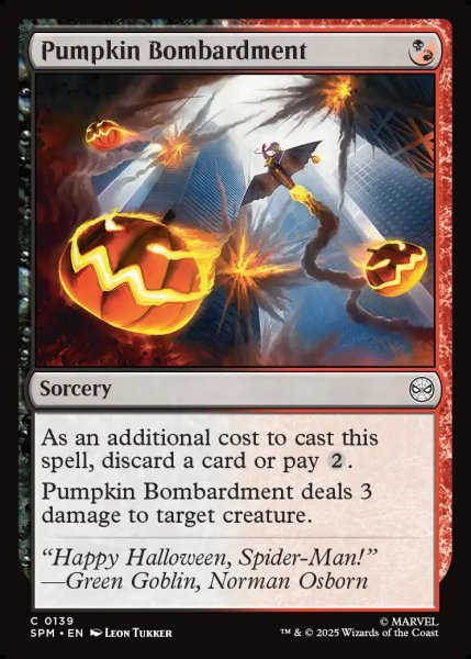 画像1: 【ENG】カボチャ爆撃/Pumpkin Bombardment[MTG_SPM_0139_C] (1)