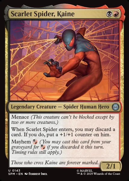 画像1: 【ENG】スカーレット・スパイダー、ケイン/Scarlet Spider, Kaine[MTG_SPM_0143_U] (1)