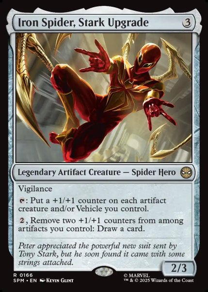 画像1: 【ENG】スタークによる改良、アイアン・スパイダー/Iron Spider, Stark Upgrade[MTG_SPM_0166_R] (1)