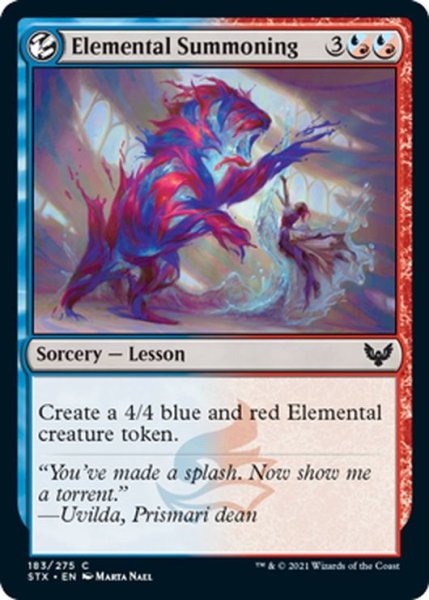 画像1: 【ENG】精霊召喚学/Elemental Summoning[MTG_STX_183C] (1)