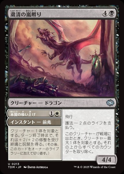 画像1: 【JPN】粛清の嵐孵り+本質の吸い上げ/Purging Stormbrood  + Absorb Essence[MTG_TDM_0213_U] (1)