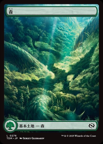 画像1: 【JPN】★Foil★森/Forest[MTG_TDM_0276_C] (1)