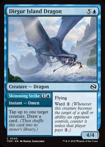 画像1: 【ENG】ダルガー島の龍+掠め飛びの攻撃/Dirgur Island Dragon  + Skimming Strike[MTG_TDM_0040_C] (1)