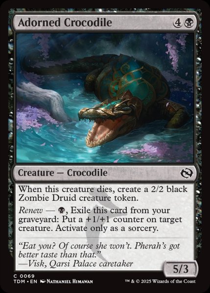 画像1: 【ENG】装飾クロコダイル/Adorned Crocodile[MTG_TDM_0069_C] (1)