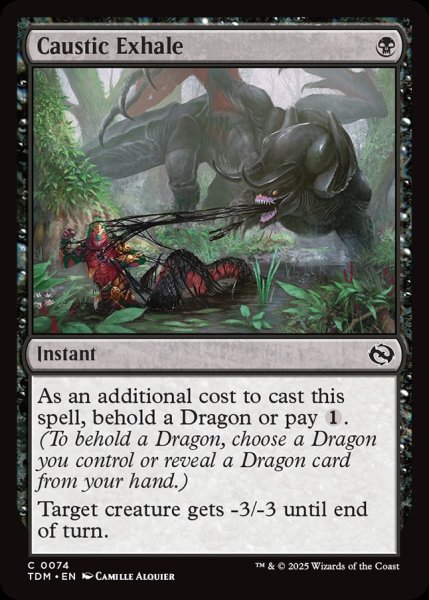 画像1: 【ENG】苛性の吐息/Caustic Exhale [MTG_TDM_0074_C] (1)
