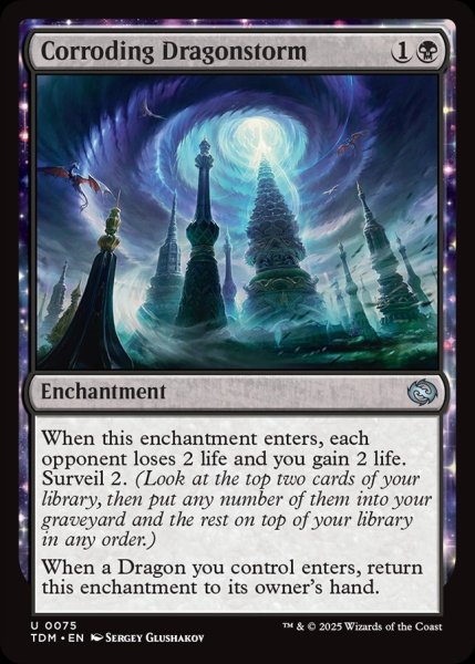 画像1: 【ENG】腐蝕するドラゴンの嵐/Corroding Dragonstorm [MTG_TDM_0075_U] (1)