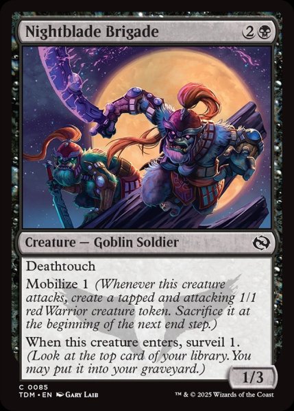 画像1: 【ENG】夜刃部隊/Nightblade Brigade[MTG_TDM_0085_C] (1)
