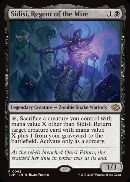 画像1: 【ENG】ぬかるみの執政、シディシ/Sidisi, Regent of the Mire [MTG_TDM_0092_R] (1)