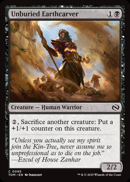 画像1: 【ENG】墓より出でし地象師/Unburied Earthcarver[MTG_TDM_0095_C] (1)