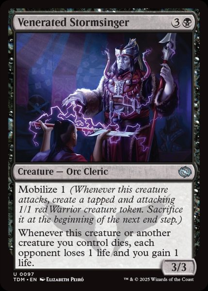 画像1: 【ENG】敬慕される嵐唱者/Venerated Stormsinger [MTG_TDM_0097_U] (1)