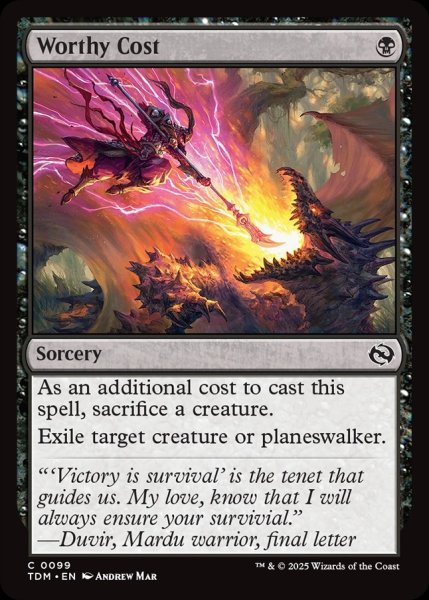 画像1: 【ENG】捨身に値せり/Worthy Cost [MTG_TDM_0099_C] (1)