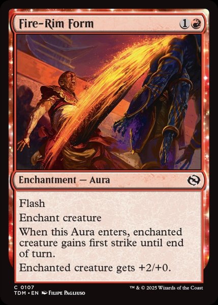 画像1: 【ENG】炎の縁の型/Fire-Rim Form [MTG_TDM_0107_C] (1)