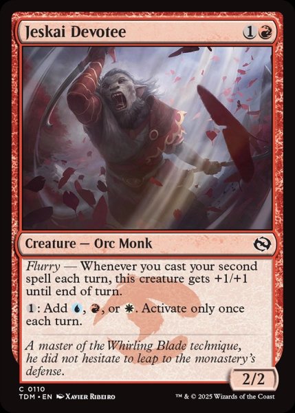 画像1: 【ENG】ジェスカイの信奉者/Jeskai Devotee [MTG_TDM_0110_C] (1)