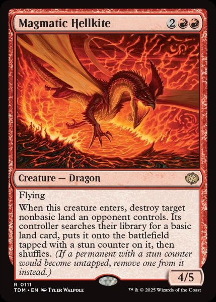 画像1: 【ENG】マグマのヘルカイト/Magmatic Hellkite [MTG_TDM_0111_R] (1)