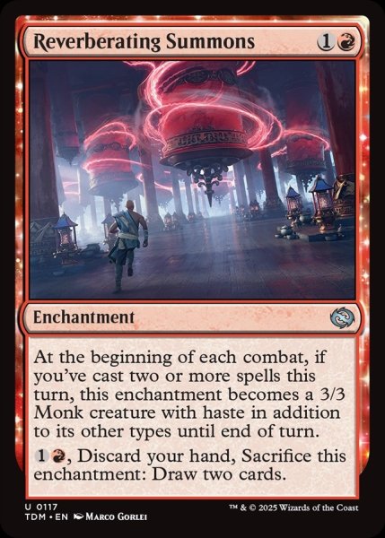 画像1: 【ENG】反響する召喚/Reverberating Summons [MTG_TDM_0117_U] (1)