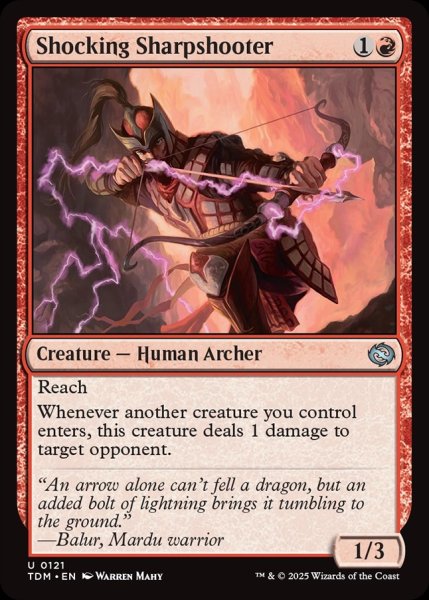 画像1: 【ENG】衝撃の名射手/Shocking Sharpshooter [MTG_TDM_0121_U] (1)