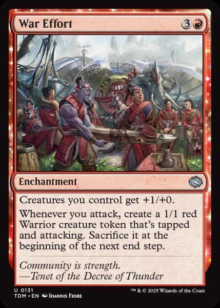 画像1: 【ENG】戦争遂行努力/War Effort [MTG_TDM_0131_U] (1)