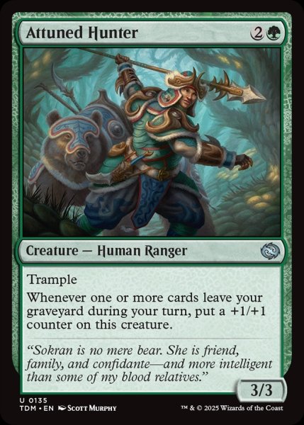 画像1: 【ENG】以心伝心の狩人/Attuned Hunter [MTG_TDM_0135_U] (1)