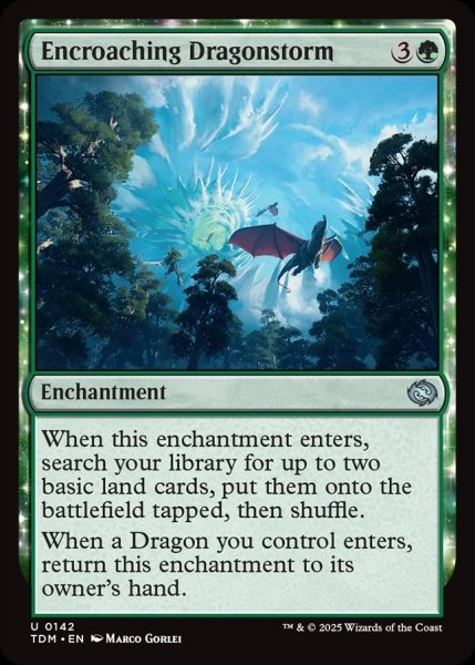 画像1: 【ENG】侵食するドラゴンの嵐/Encroaching Dragonstorm [MTG_TDM_0142_U] (1)