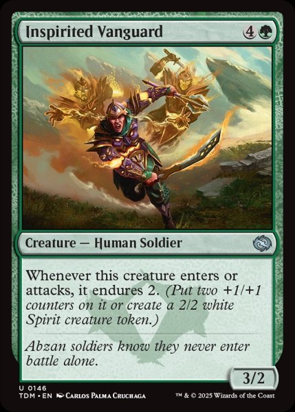 画像1: 【ENG】奮起せし先兵/Inspirited Vanguard[MTG_TDM_0146_U] (1)