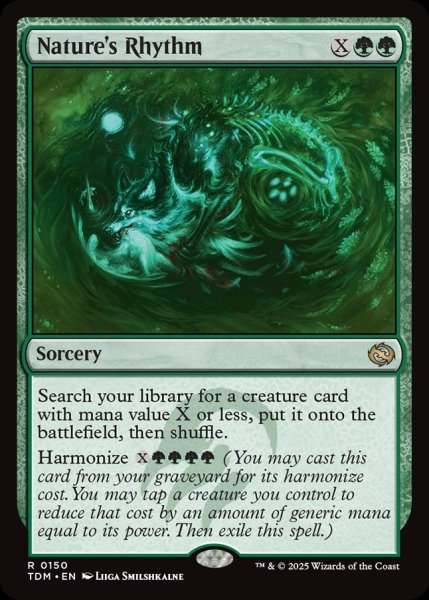 画像1: 【ENG】自然の律動/Nature's Rhythm [MTG_TDM_0150_R] (1)