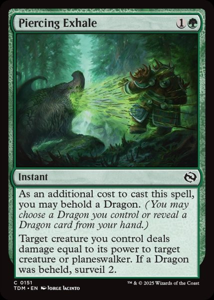 画像1: 【ENG】刺突の吐息/Piercing Exhale [MTG_TDM_0151_C] (1)