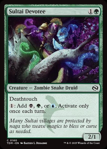画像1: 【ENG】スゥルタイの信奉者/Sultai Devotee [MTG_TDM_0160_C] (1)