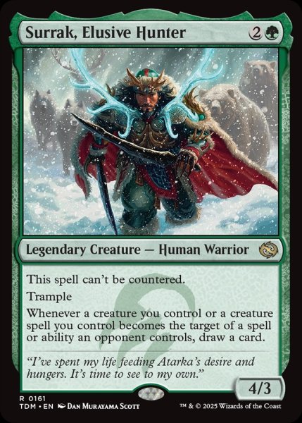 画像1: 【ENG】神出鬼没の狩人、スーラク/Surrak, Elusive Hunter [MTG_TDM_0161_R] (1)