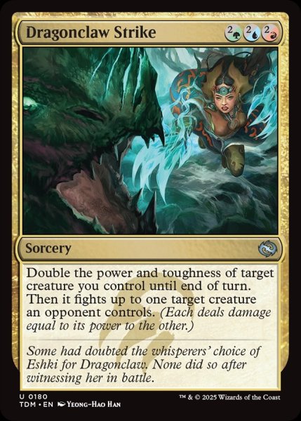 画像1: 【ENG】龍爪撃/Dragonclaw Strike[MTG_TDM_0180_U] (1)
