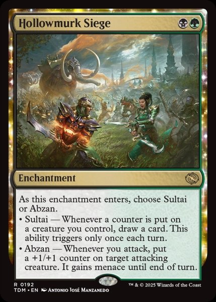 画像1: 【ENG】漆黒洞穴の包囲/Hollowmurk Siege [MTG_TDM_0192_R] (1)