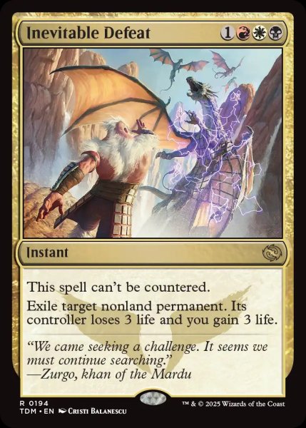画像1: 【ENG】不可避の敗北/Inevitable Defeat [MTG_TDM_0194_R] (1)