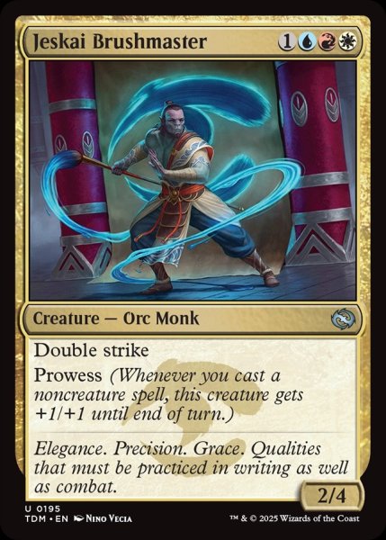 画像1: 【ENG】ジェスカイの神筆/Jeskai Brushmaster[MTG_TDM_0195_U] (1)