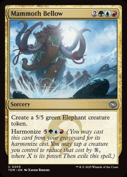 画像1: 【ENG】マンモスの咆哮/Mammoth Bellow [MTG_TDM_0205_U] (1)