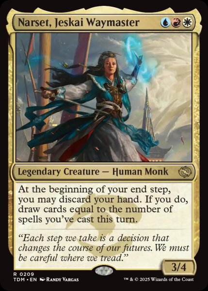 画像1: 【ENG】ジェスカイの道師、ナーセット/Narset, Jeskai Waymaster [MTG_TDM_0209_R] (1)