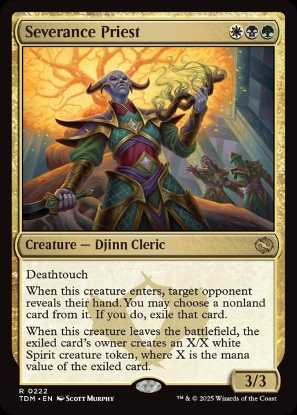 画像1: 【ENG】絶縁の僧侶/Severance Priest [MTG_TDM_0222_R] (1)