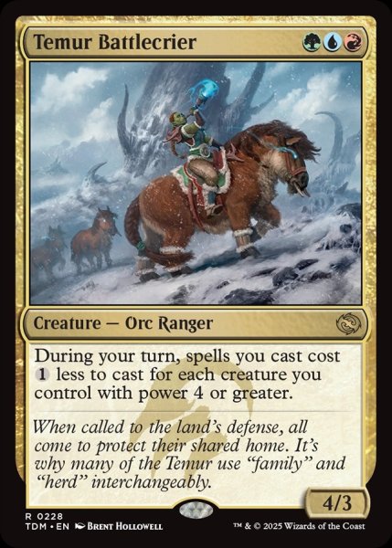 画像1: 【ENG】ティムールの戦告者/Temur Battlecrier [MTG_TDM_0228_R] (1)