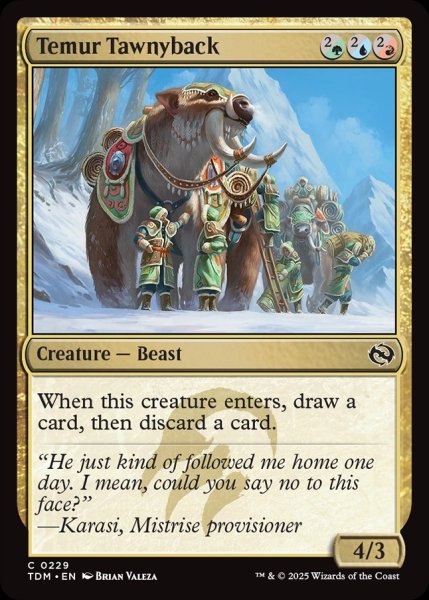 画像1: 【ENG】ティムールの栗毛獣/Temur Tawnyback [MTG_TDM_0229_C] (1)