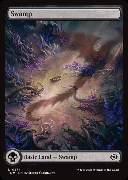 画像1: 【ENG】★Foil★沼/Swamp[MTG_TDM_0274_C] (1)