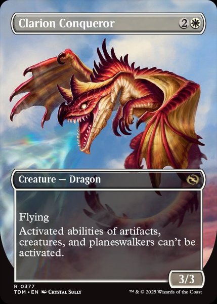 画像2: 【ENG】★Foil★鳴り渡る龍哮の征服者/Clarion Conqueror[MTG_TDM_0377_R] (2)