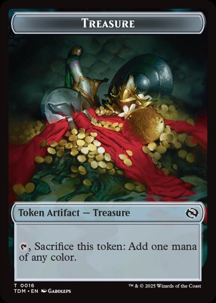 画像2: 【ENG】象+宝物トークン/Elephant+Treasure Token[MTG_TDM_0014/0016_T] (2)