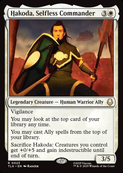 画像1: 【ENG】無私なる指揮官、ハコダ/Hakoda, Selfless Commander[MTG_TLA_0023_R] (1)