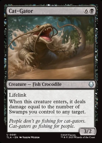 画像1: 【ENG】ナマズワニ/Cat-Gator[MTG_TLA_0091_U] (1)