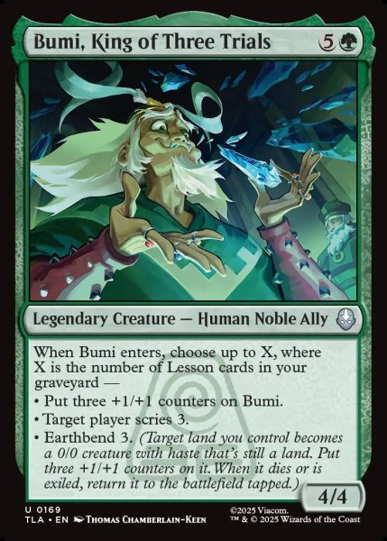 画像1: 【ENG】三つの難問の王、ブミ/Bumi, King of Three Trials[MTG_TLA_0169_U] (1)