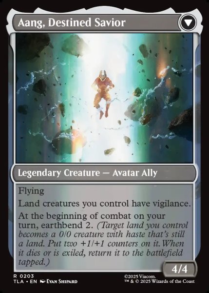 画像2: 【ENG】岐路に立つアン/定められし救済者、アン/Aang, at the Crossroads/Aang, Destined Savior[MTG_TLA_0203_R] (2)