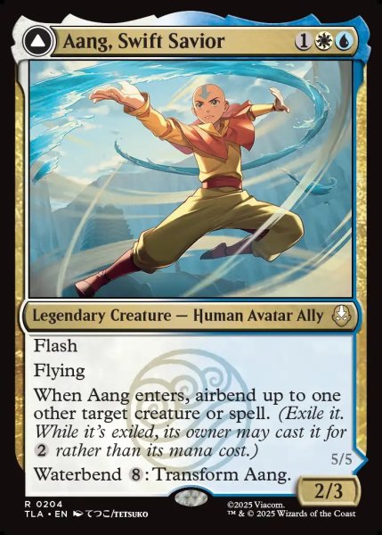 画像1: 【ENG】素早き救済者、アン/大海の憤怒、アンとラー/Aang, Swift Savior/Aang and La, Ocean's Fury[MTG_TLA_0204_R] (1)